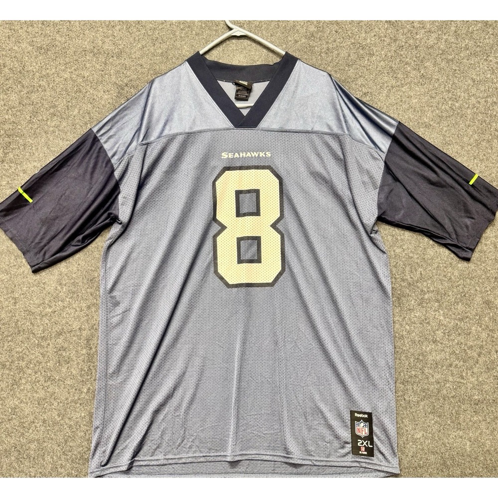 Reebok NFL Seattle Seahawks Matt Hasselbeck #8 On Field Jersey Men's 2XL Blue